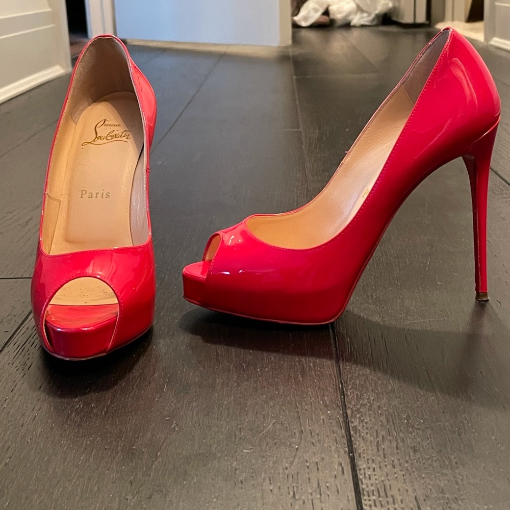 Christian Louboutin Open Toe Platform Heels